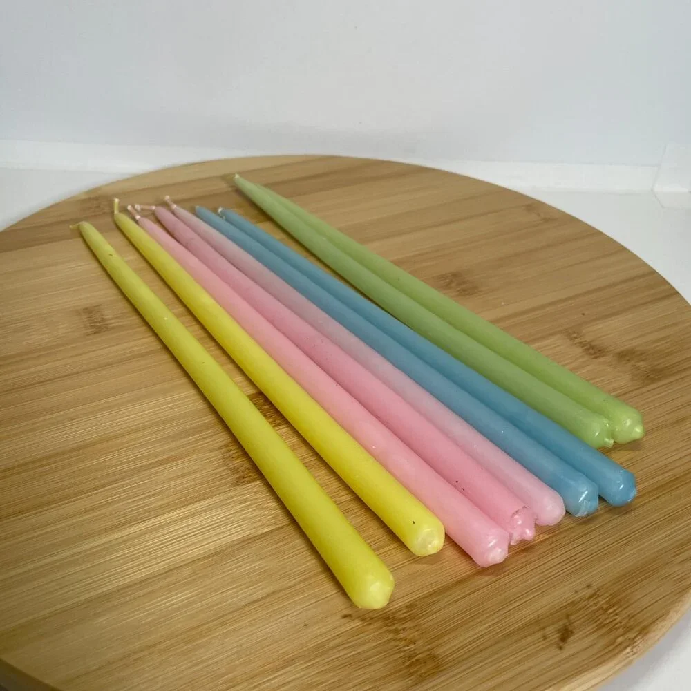 Williams Sonoma Easter Tiny Tapers Candle Pastel Colors Nine 10 Inch USA Made